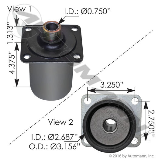 M17491K - Cabin Mount Bushing Kit Freightliner (6C)