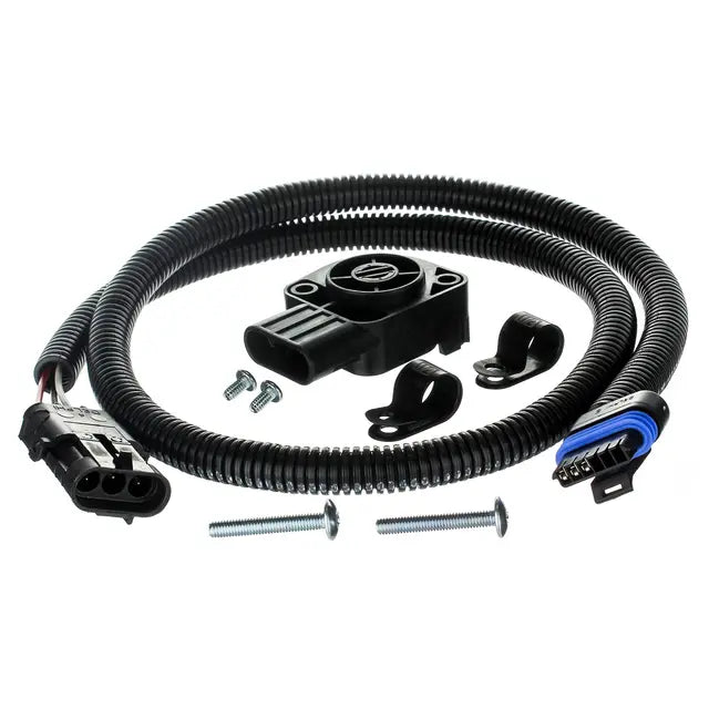 131140 WILLIAMS CONTROL Detroit Diesel Foot Pedal Sensor Kit - For use on 359593, 359594, 359595 and all pedals with DDEC II engines. Kit includes: DDEC Sensor, Screws, Sensor Harness, Sensor, Wire clamp Plus a washer, grommet, screw and cable clamp.