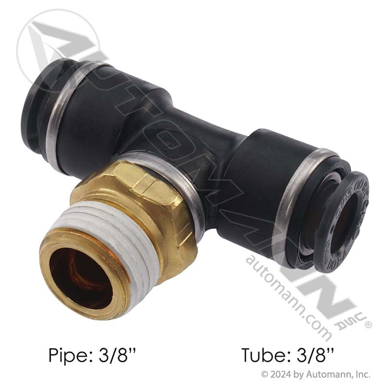PHI12-97666 - M Branch Tee QWIK-FIT PLC 3/8in x 3/8NPT (T5)