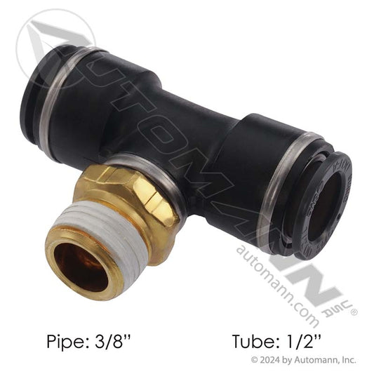 PHI12-97886 - M Branch Tee QWIK-FIT PLC 1/2in x 3/8NPT (T5)