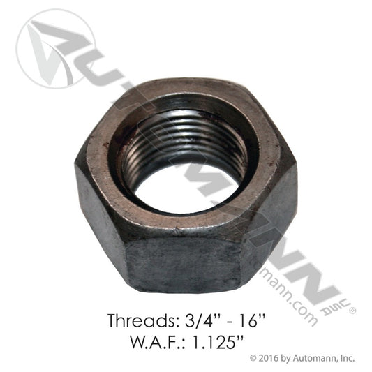 PNF107 - SAE Hex Nut 3/4in-TPI 16