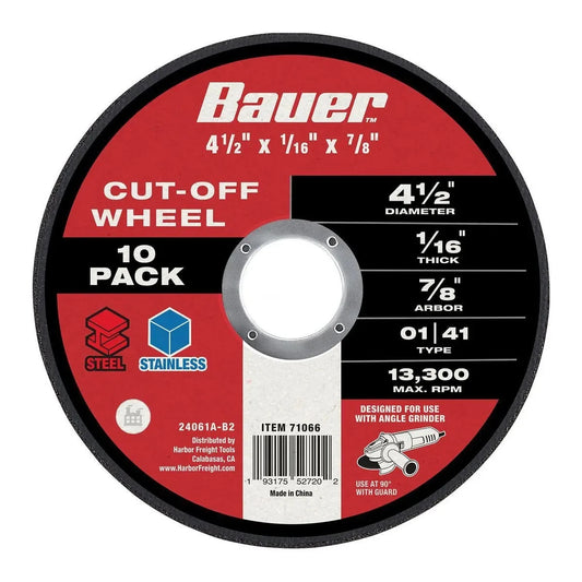 BAUER CUT-OFF WHEEL 4 1/2 (DISCO DE CORTE) (1B)