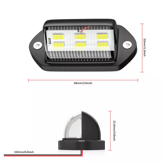 LED License Plate Light Tag Lamps Assembly Replacement for Truck Trailer RV (8C)