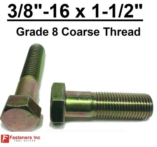 3/8-16 x 1-1/2" (PT) Hex Bolt  G8