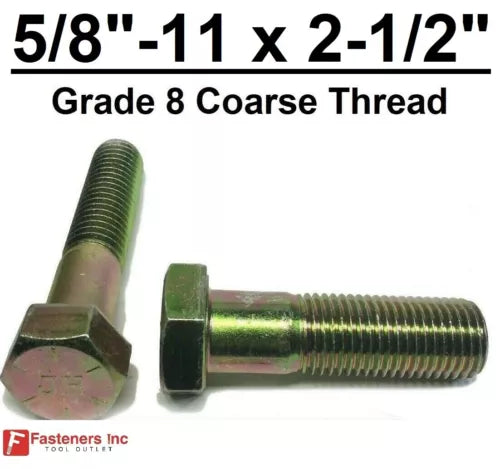 5/8"-11 x 2 1/2" HEX CAP SCREEW G8