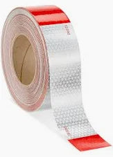 28610115 CONSPICUITY 2"X150' RED/WHITE W/ MAC LOGO TAPE 6/6 PATTERN